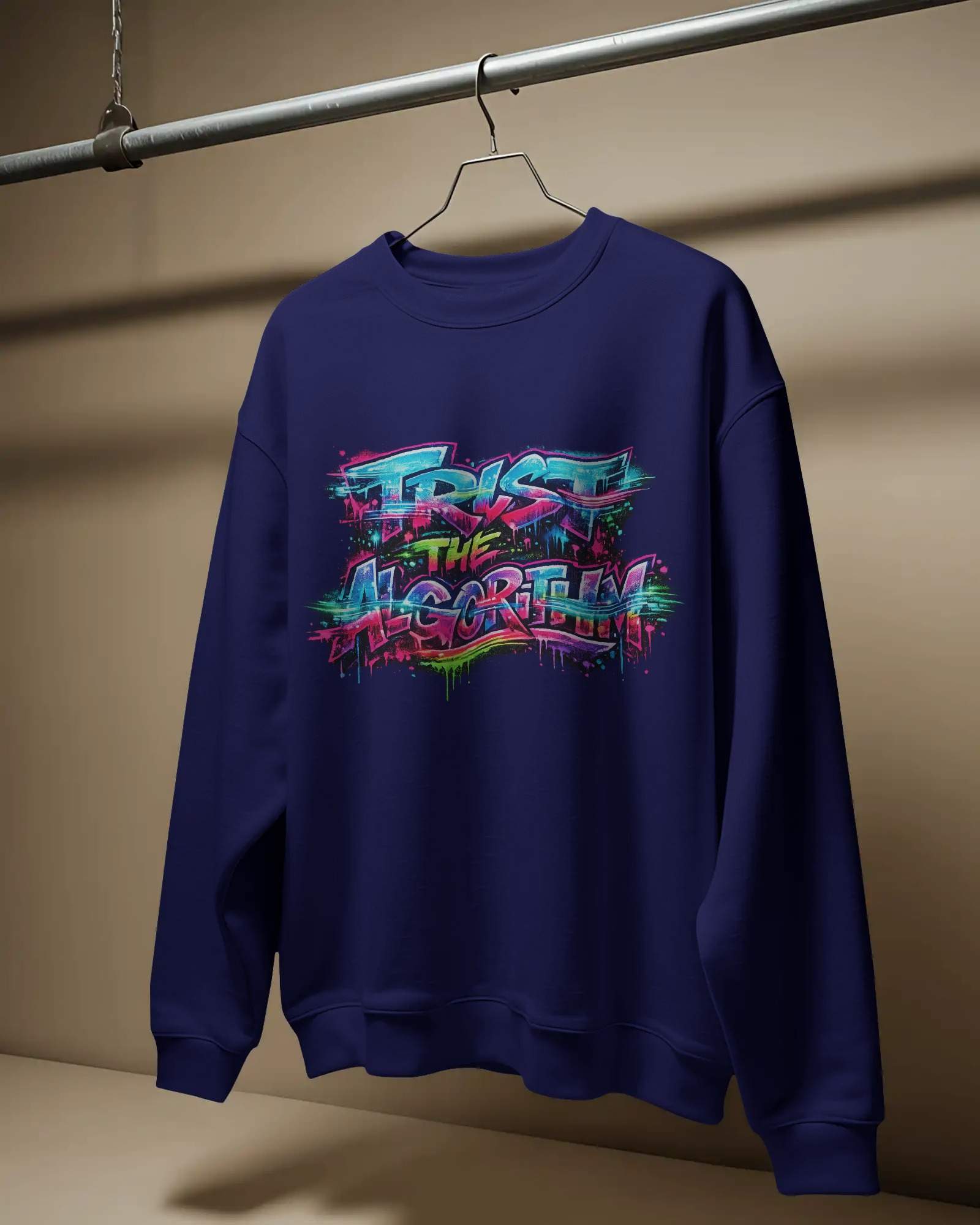 Trust The Algorithm: Neon Rebellion Unisex Sweatshirts
