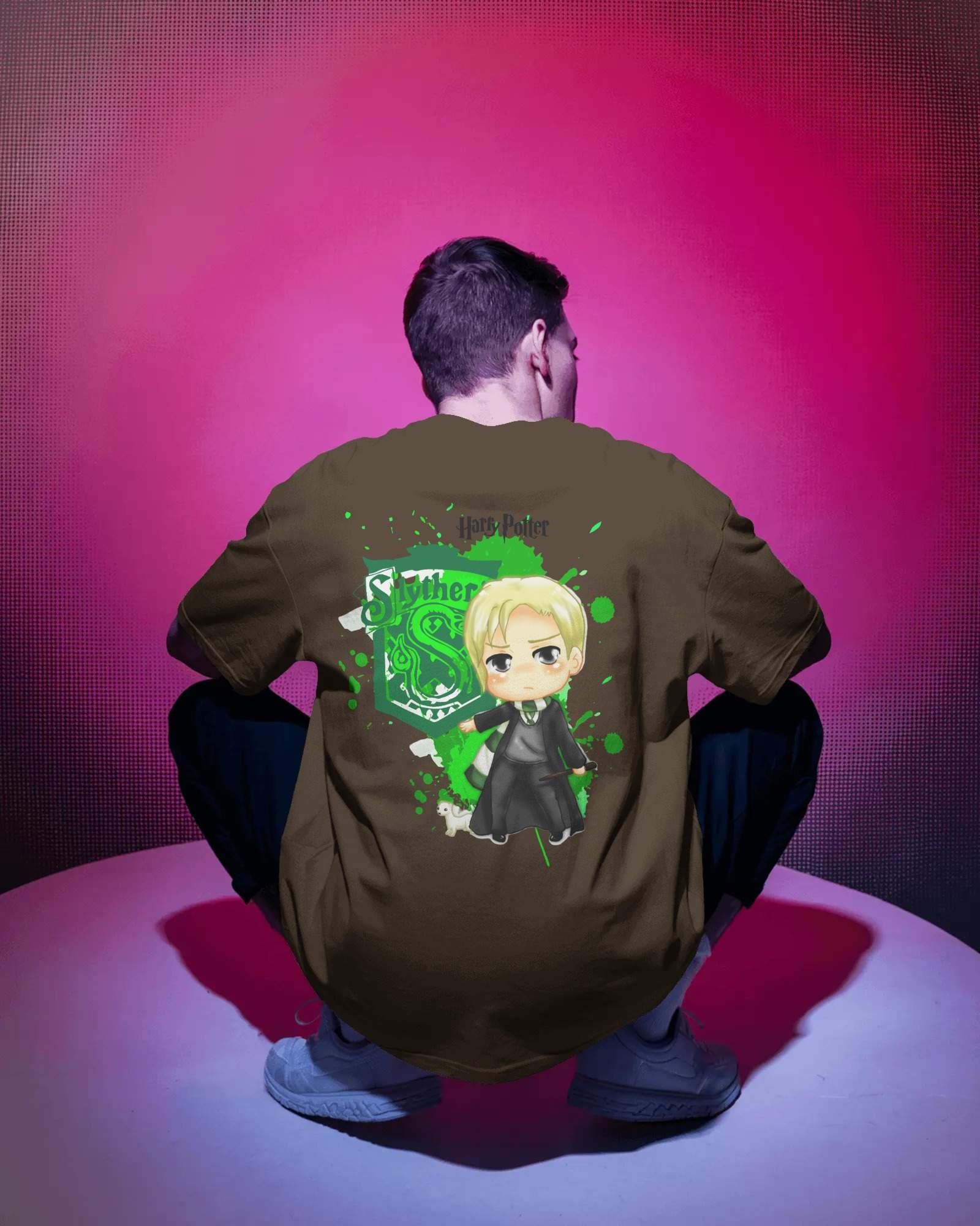 Chibi Slytherin Mascot Art Oversized Unisex Tshirts