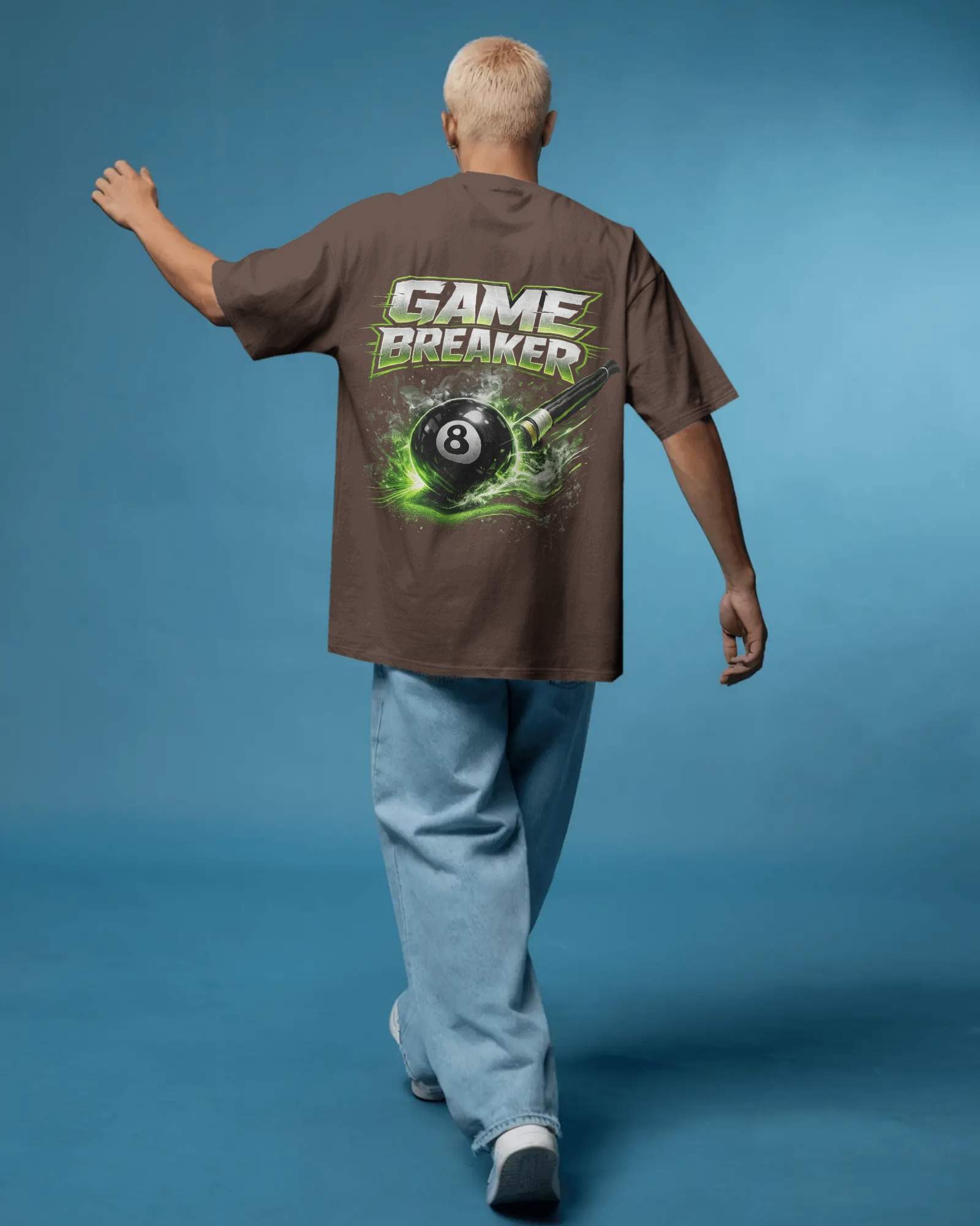 Game Breaker– Neon 8 Ball Edition Oversized Unisex Tshirts