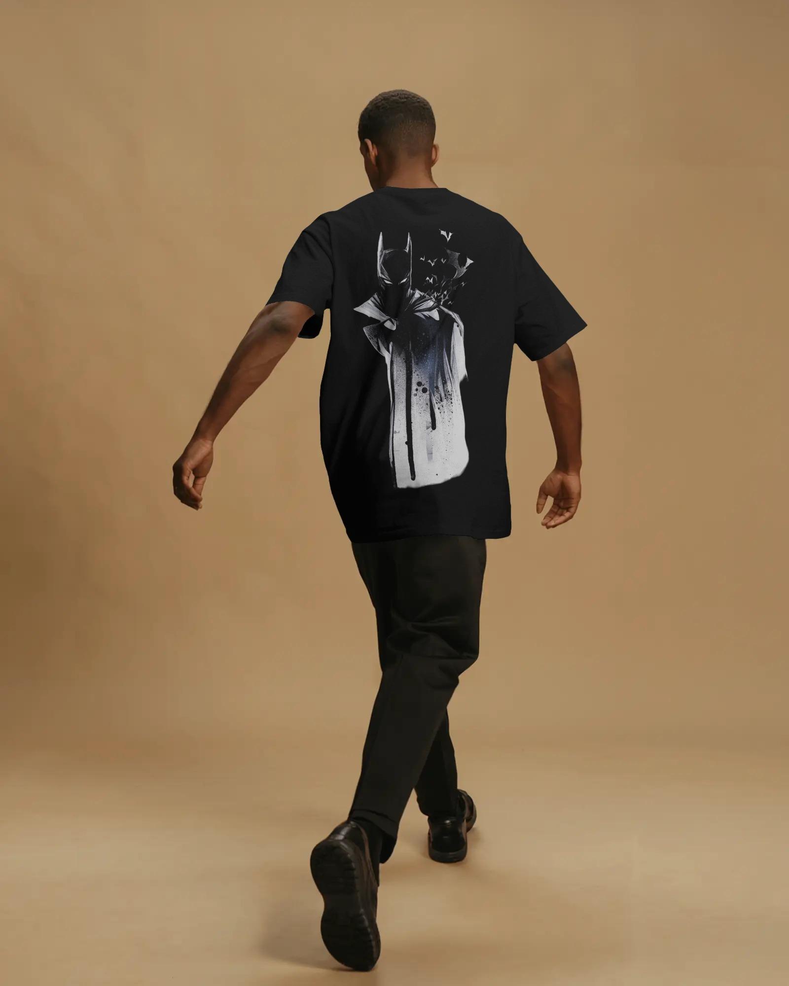 The Dark Knight Drip Oversized Unisex Black Tshirts - Image 3