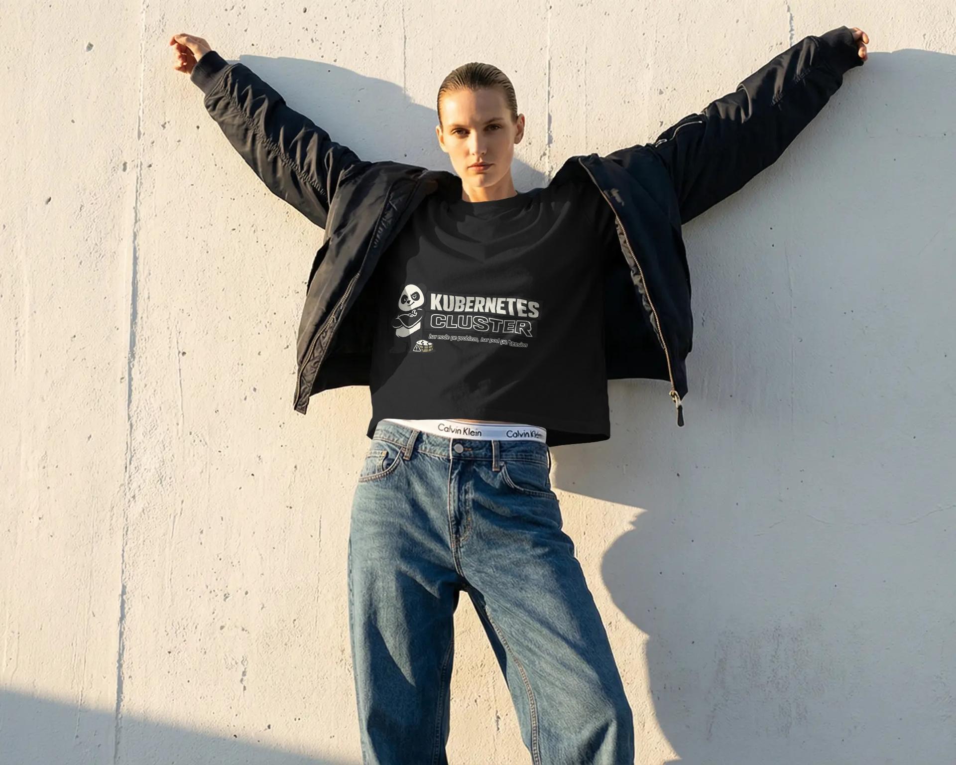 The "node Problem" Panda Edition Oversized Unisex Tshirts - Image 2