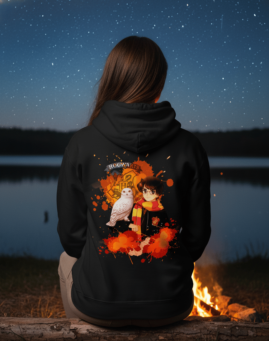Harry Potter Artwork Print Unisex Black Hoodies