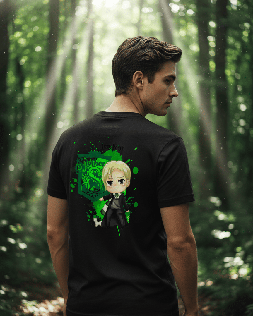 Chibi Slytherin Mascot Art Oversized Unisex Tshirts - Image 3