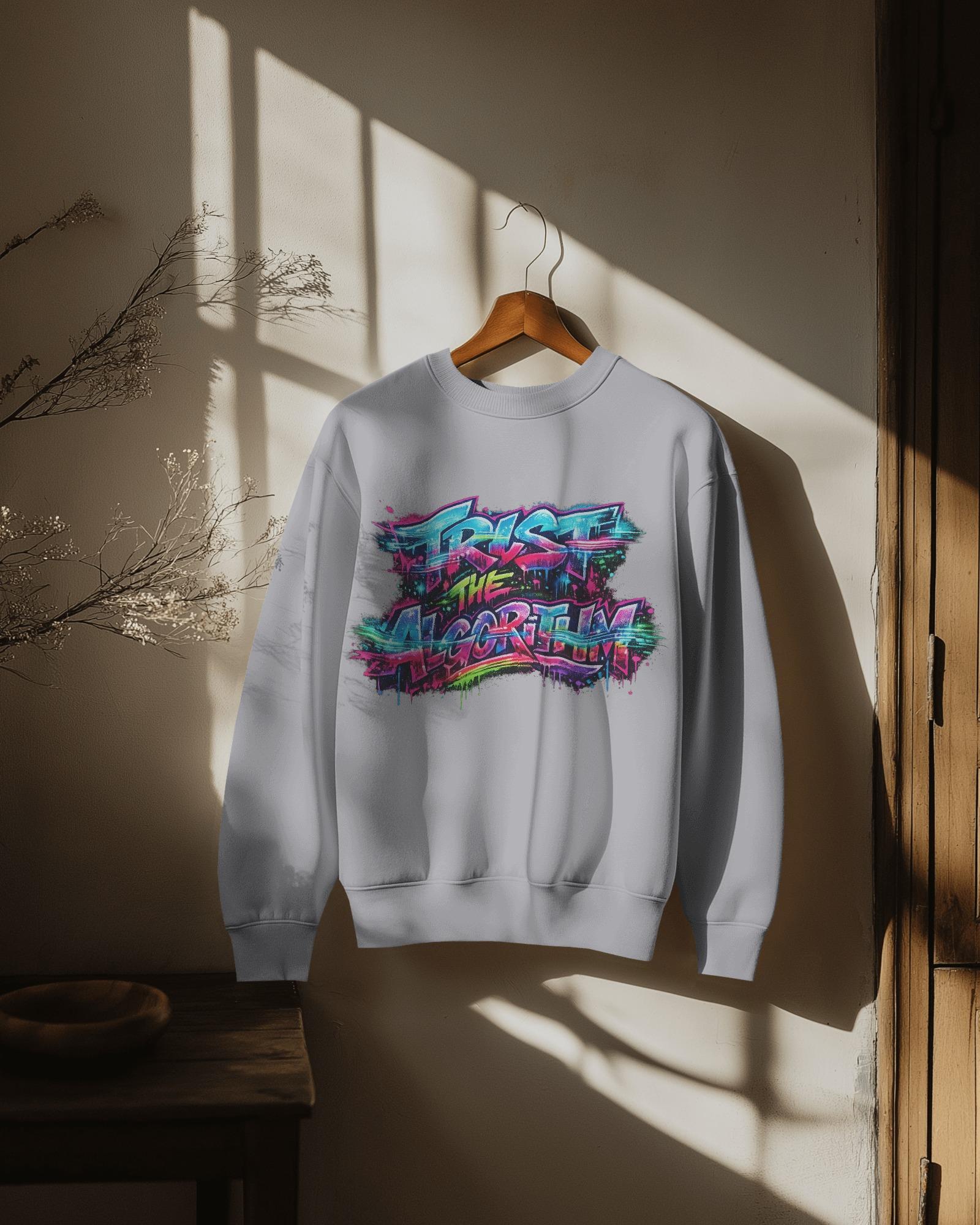 Trust The Algorithm: Neon Rebellion Unisex Sweatshirts - Image 4