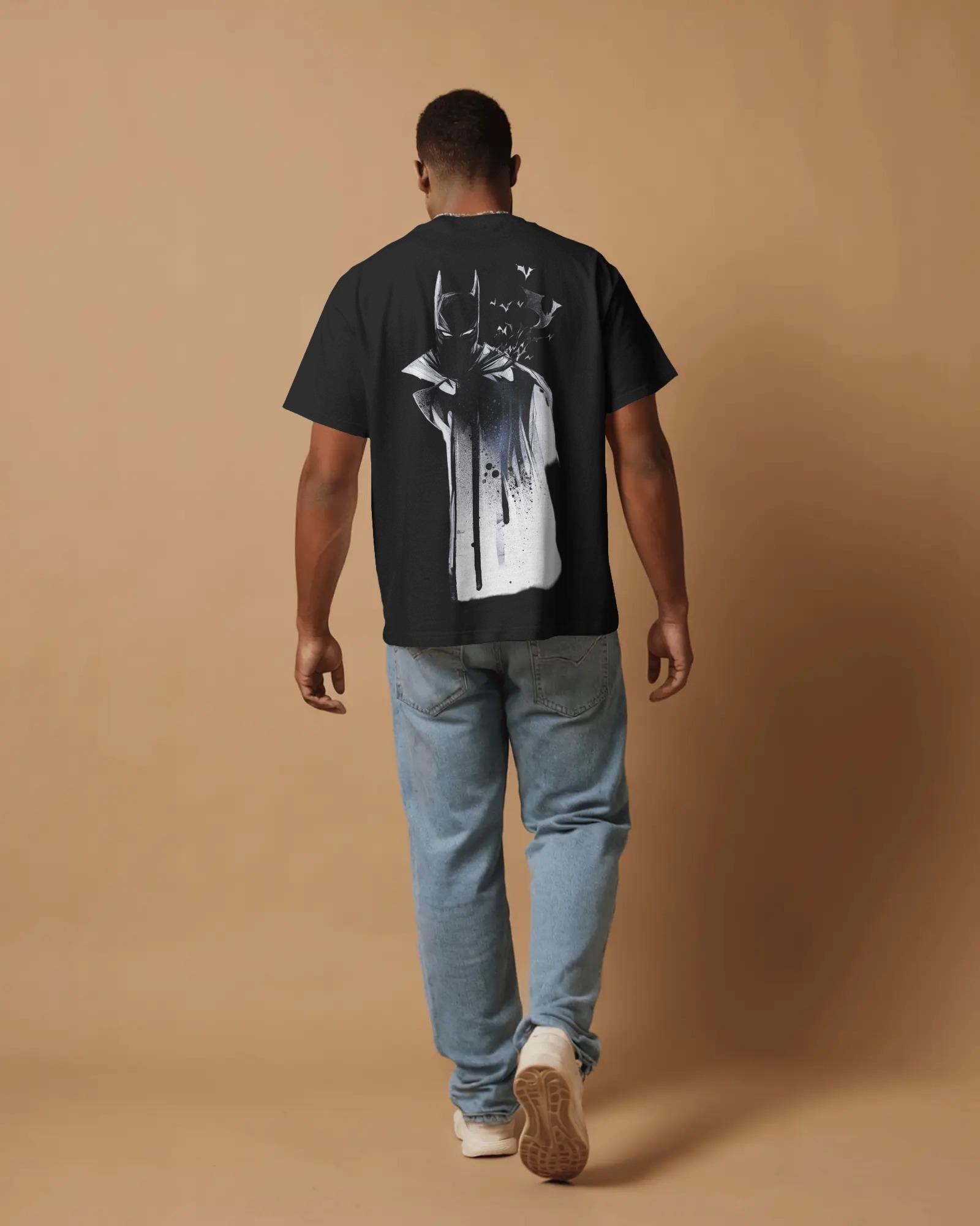 The Dark Knight Drip Oversized Unisex Black Tshirts - Image 2