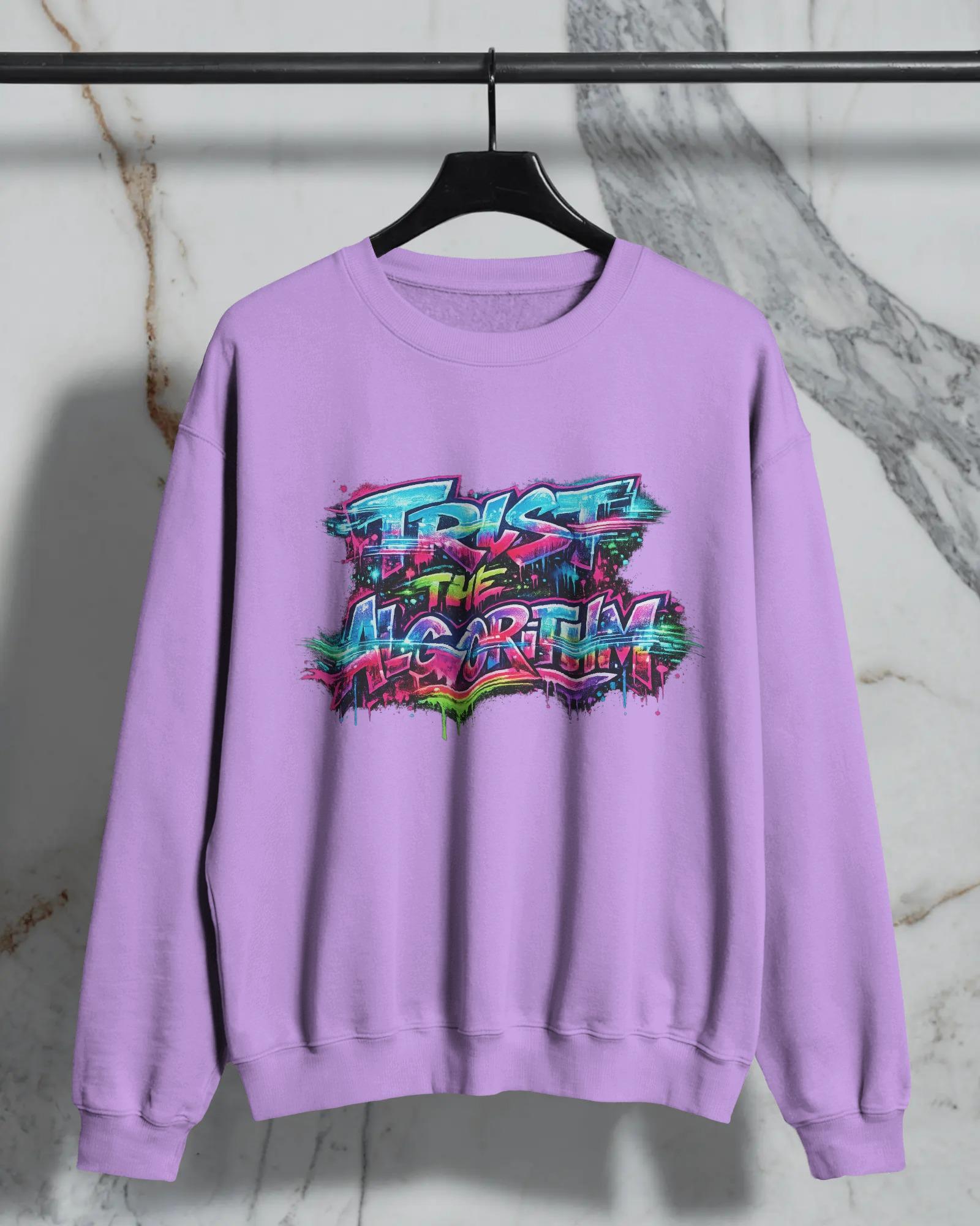 Trust The Algorithm: Neon Rebellion Unisex Sweatshirts - Image 2