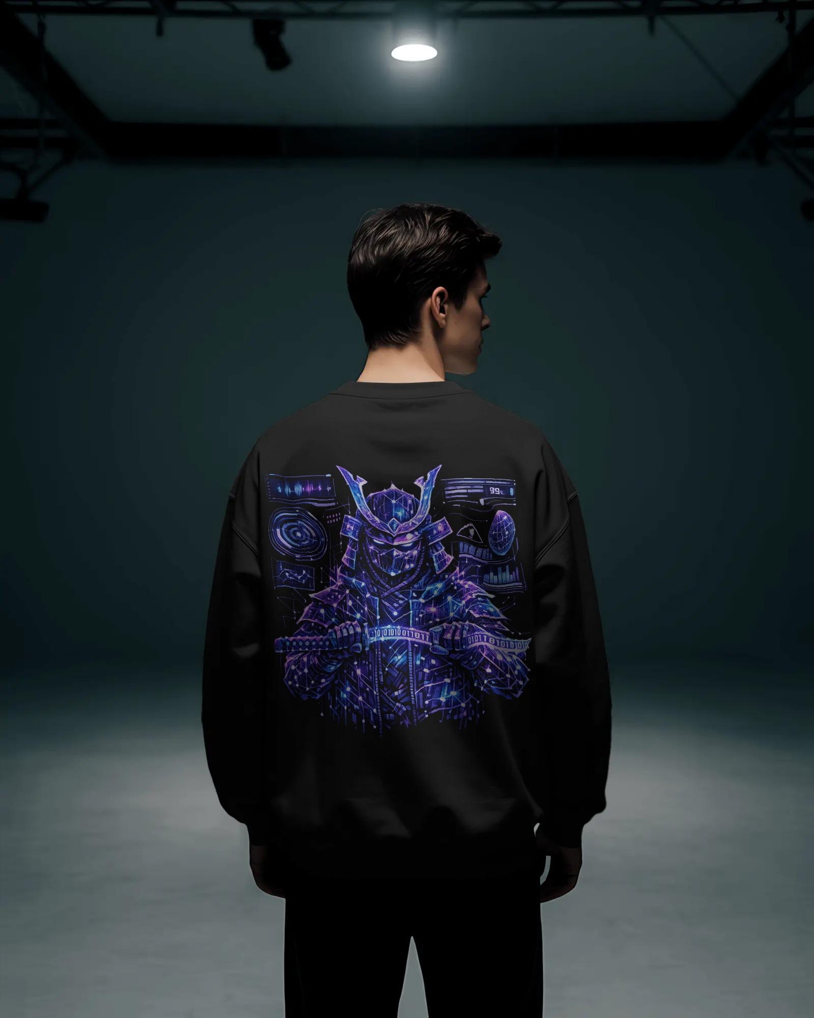 Digital Katana: Ghost In The Code Men Sweatshirts