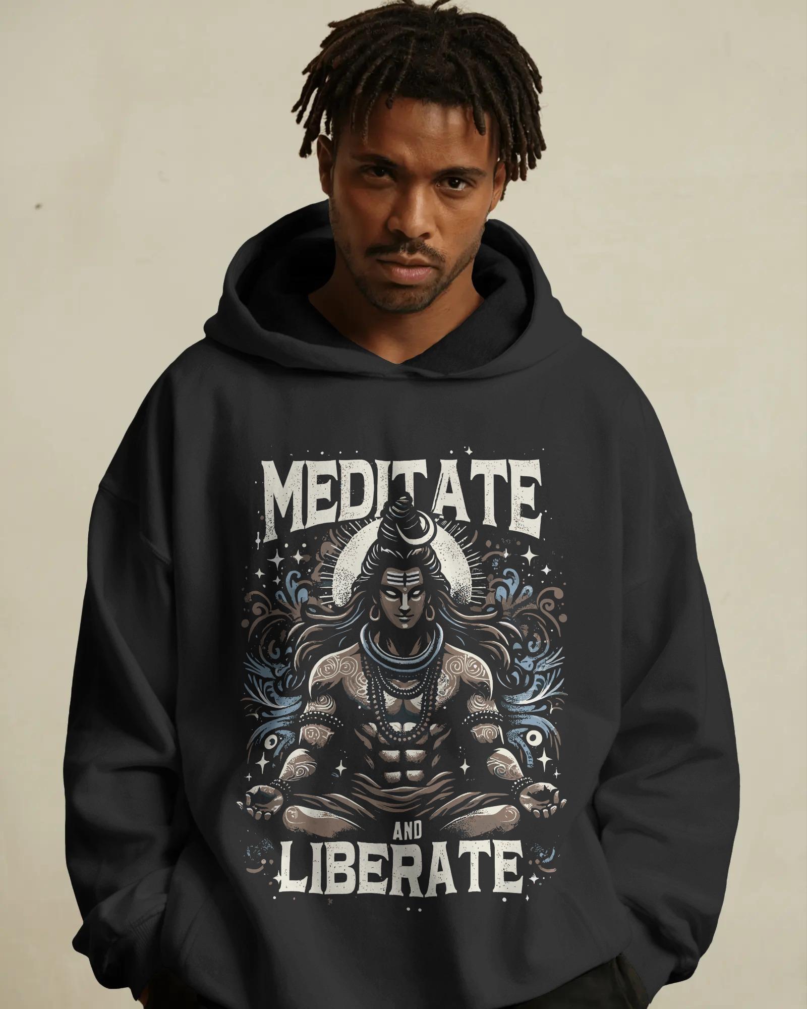 Moksha Mode Unisex Black Hoodies