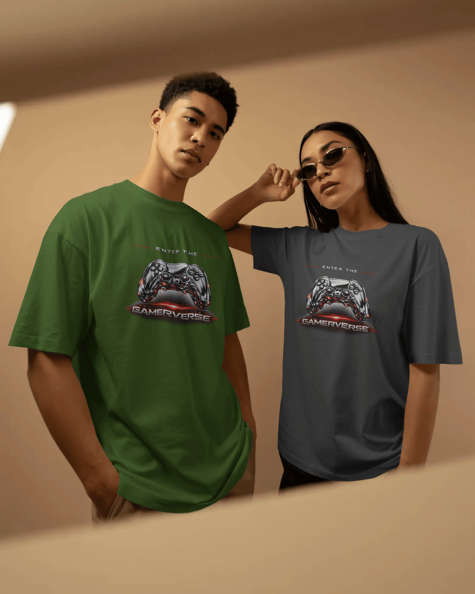 The Gamerverse Graphic Oversized Unisex T-Shirts - Image 2