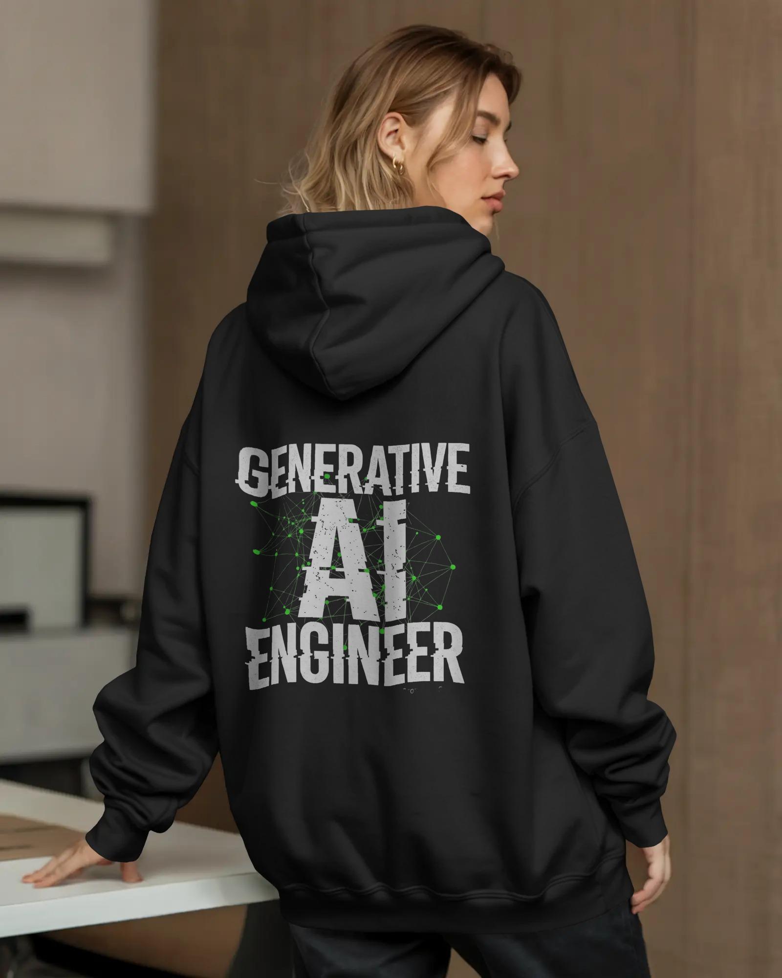 Gen-Ai_01 Unisex Black Hoodies - Image 2