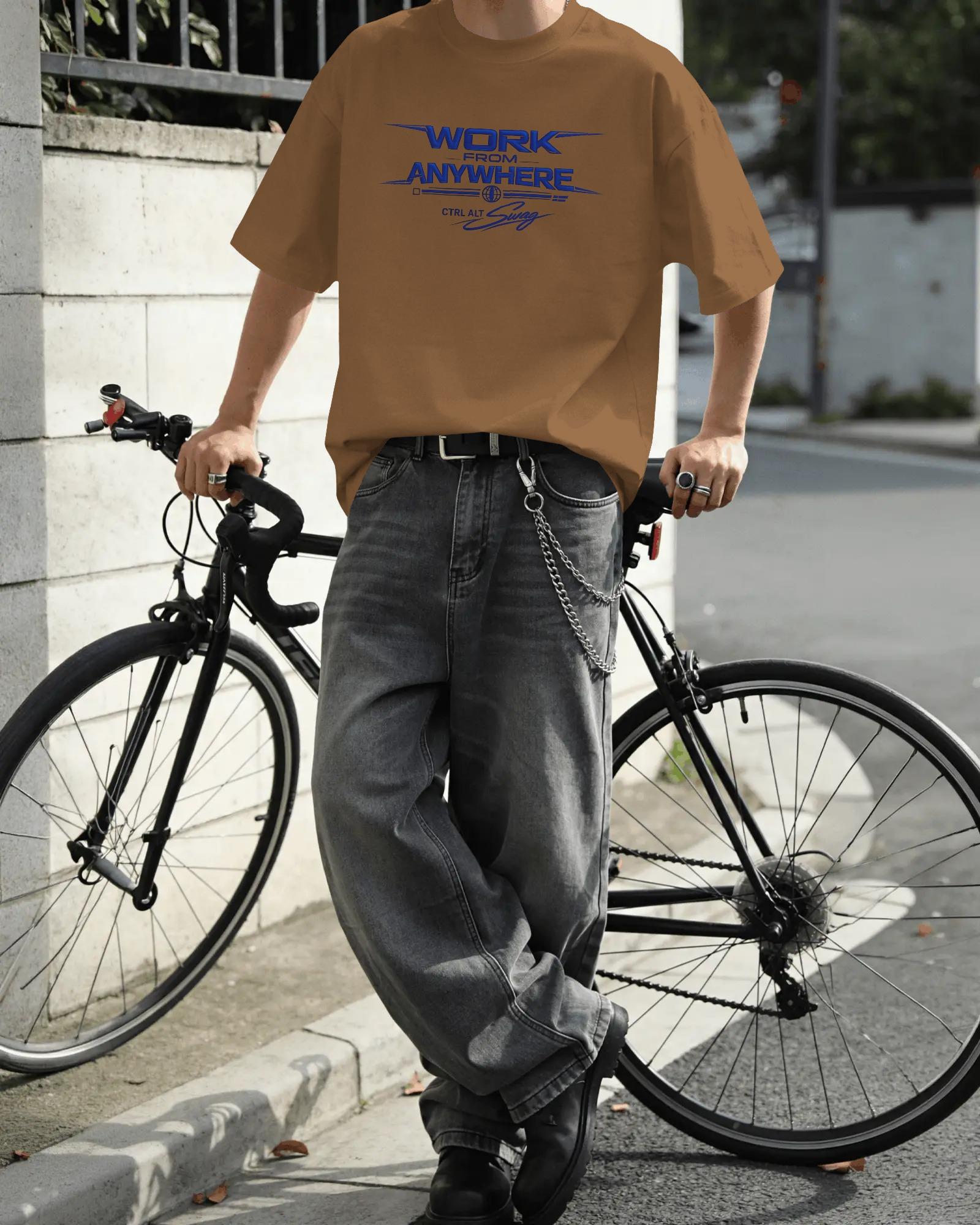 Ctrl Alt Swag – Work From Anywhere Oversized Unisext-Shirts - Image 4