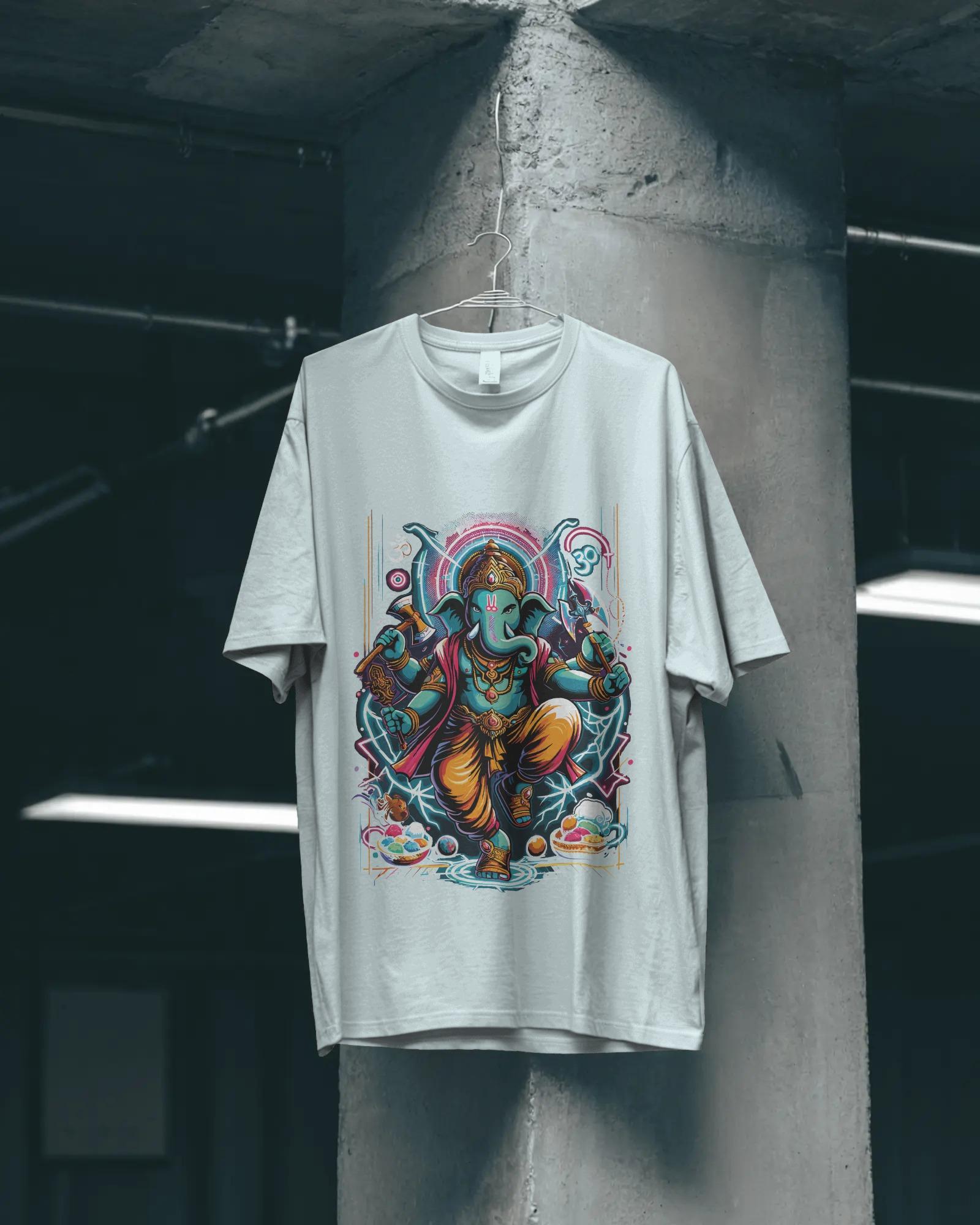 Ganesha's Grace Oversized Unisex Tshirts