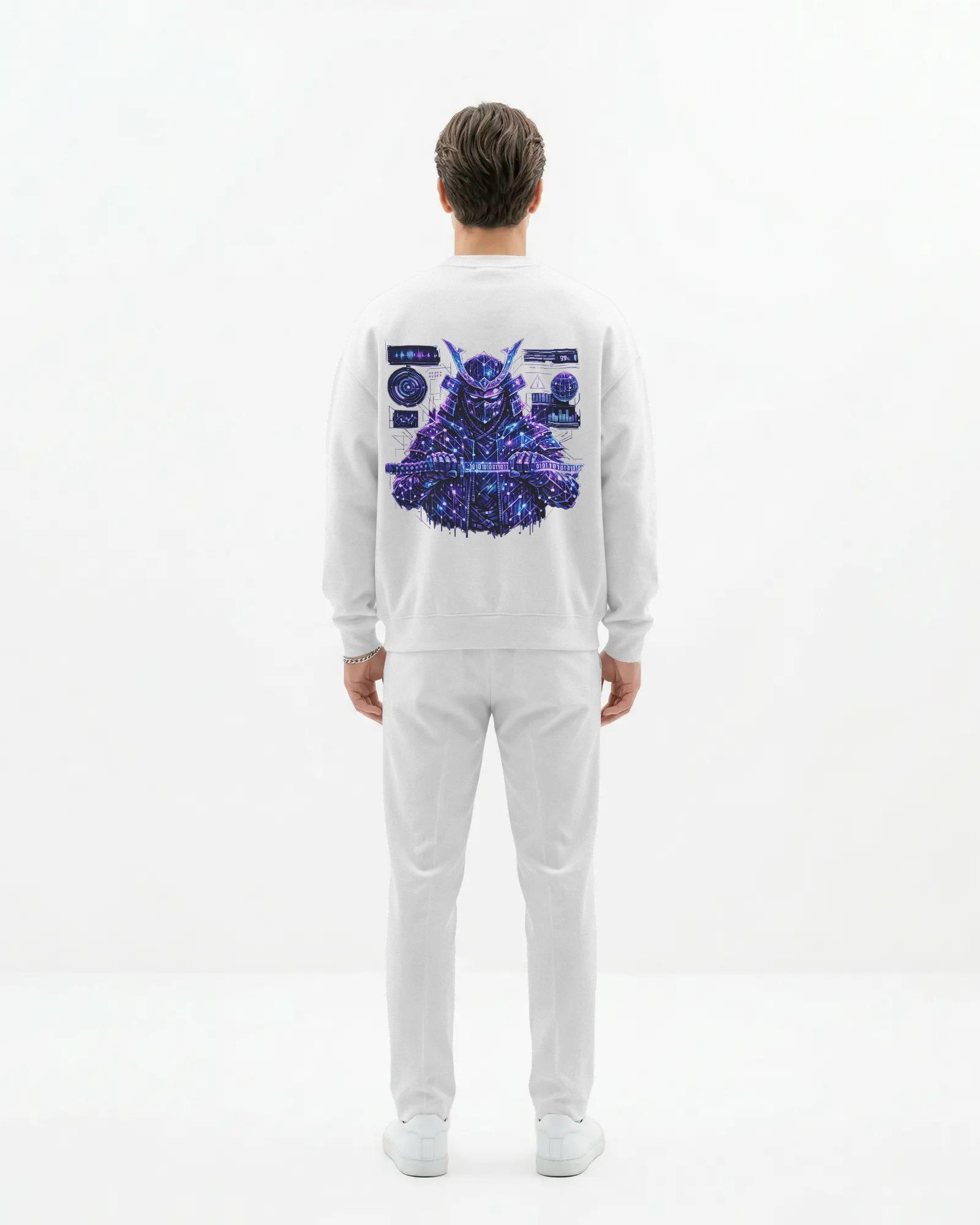 Digital Katana: Ghost In The Code Men Sweatshirts - Image 2