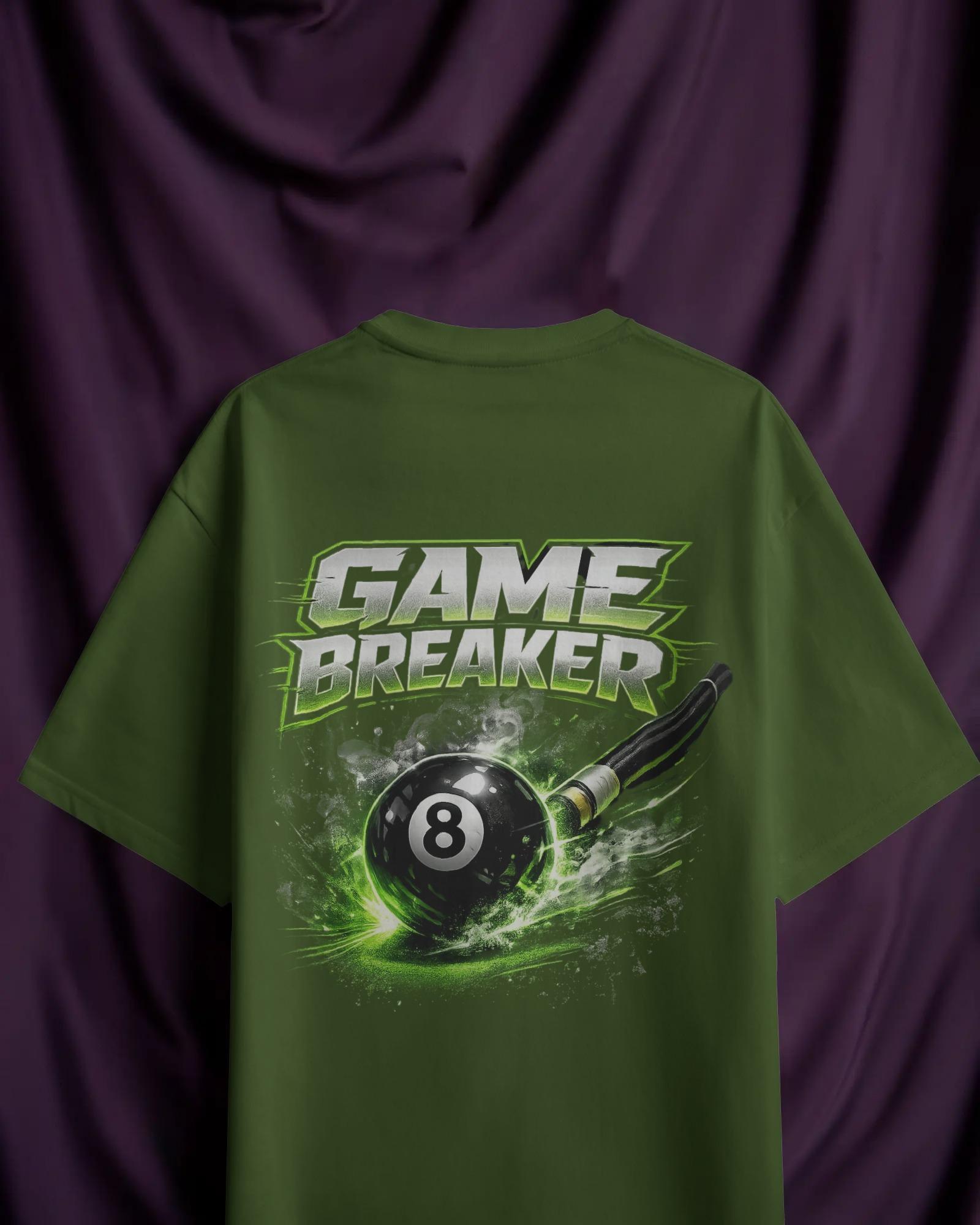 Game Breaker– Neon 8 Ball Edition Oversized Unisex Tshirts - Image 3