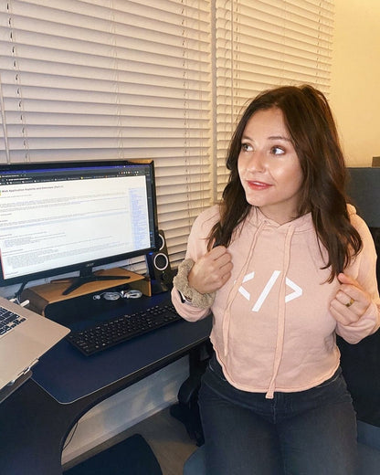 Autonomous Pink - crop hoodie