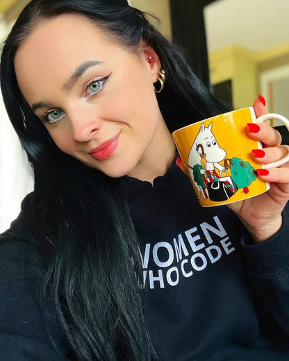 Women Who Code black hooded sweatshirt