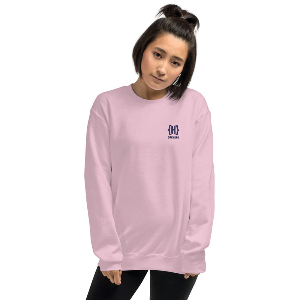 Light pink official DevHero developer sweat shirt
