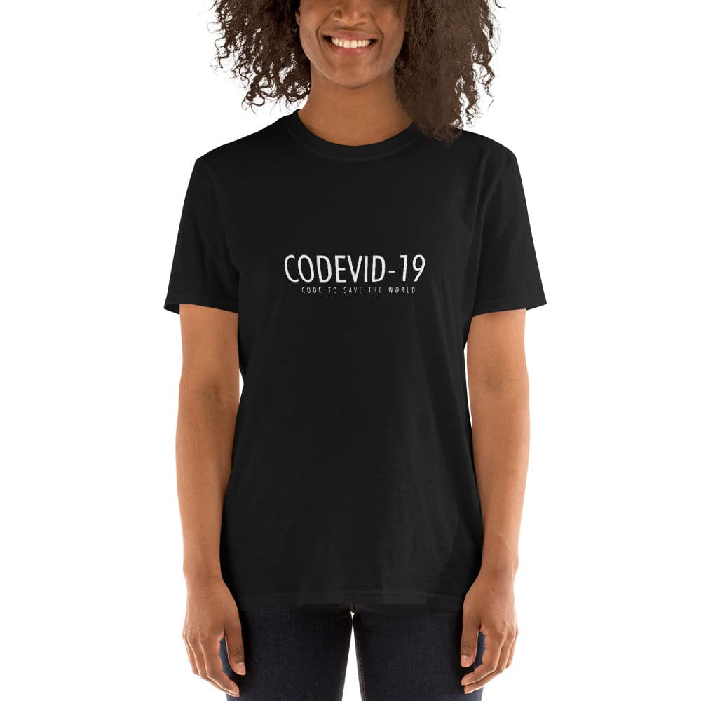 CODEVID-19 Black Short-Sleeve Unisex T-Shirt