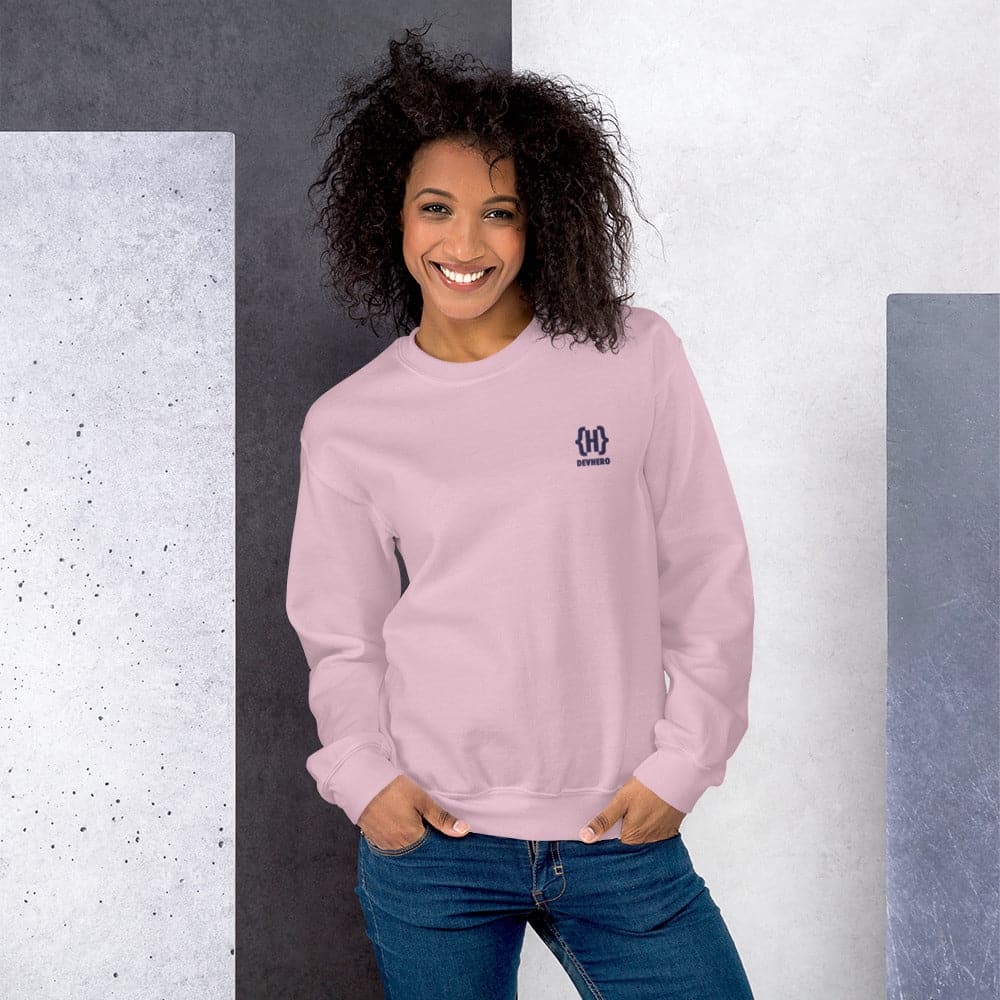 Light pink official DevHero developer sweat shirt