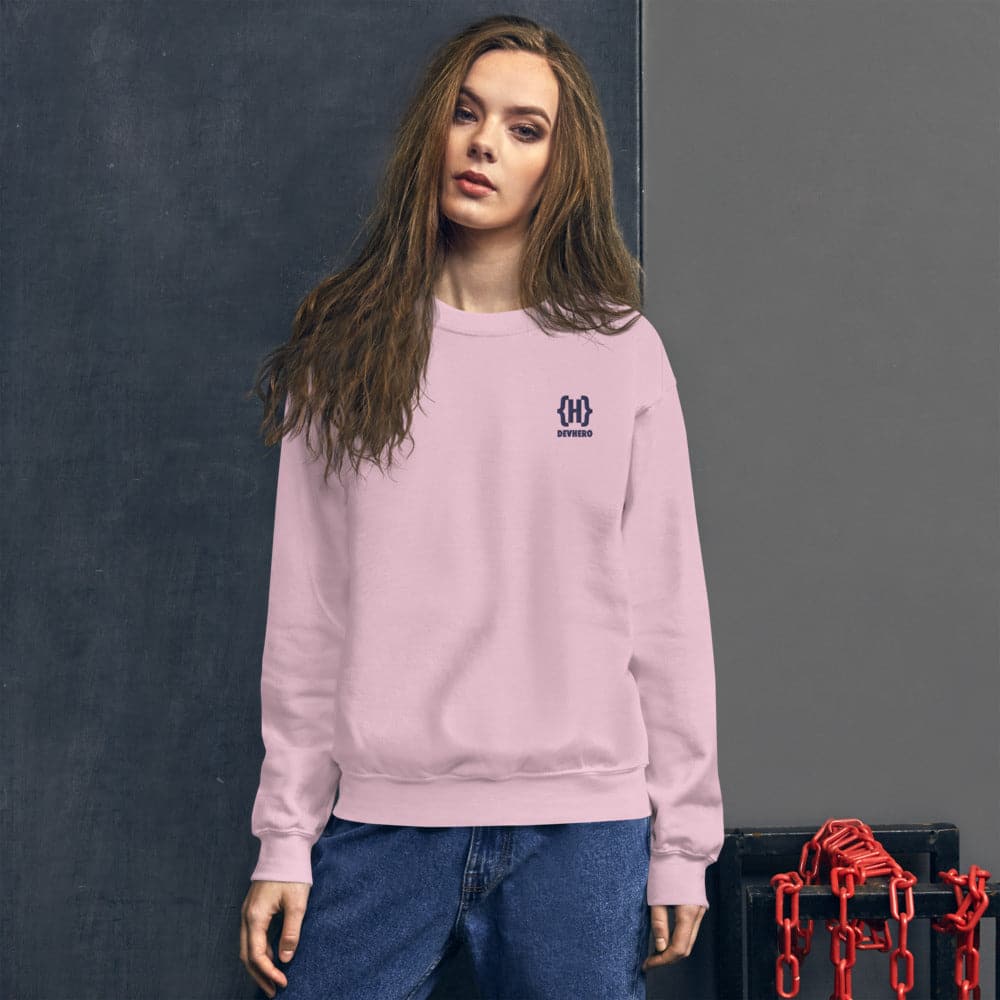 Light pink official DevHero developer sweat shirt