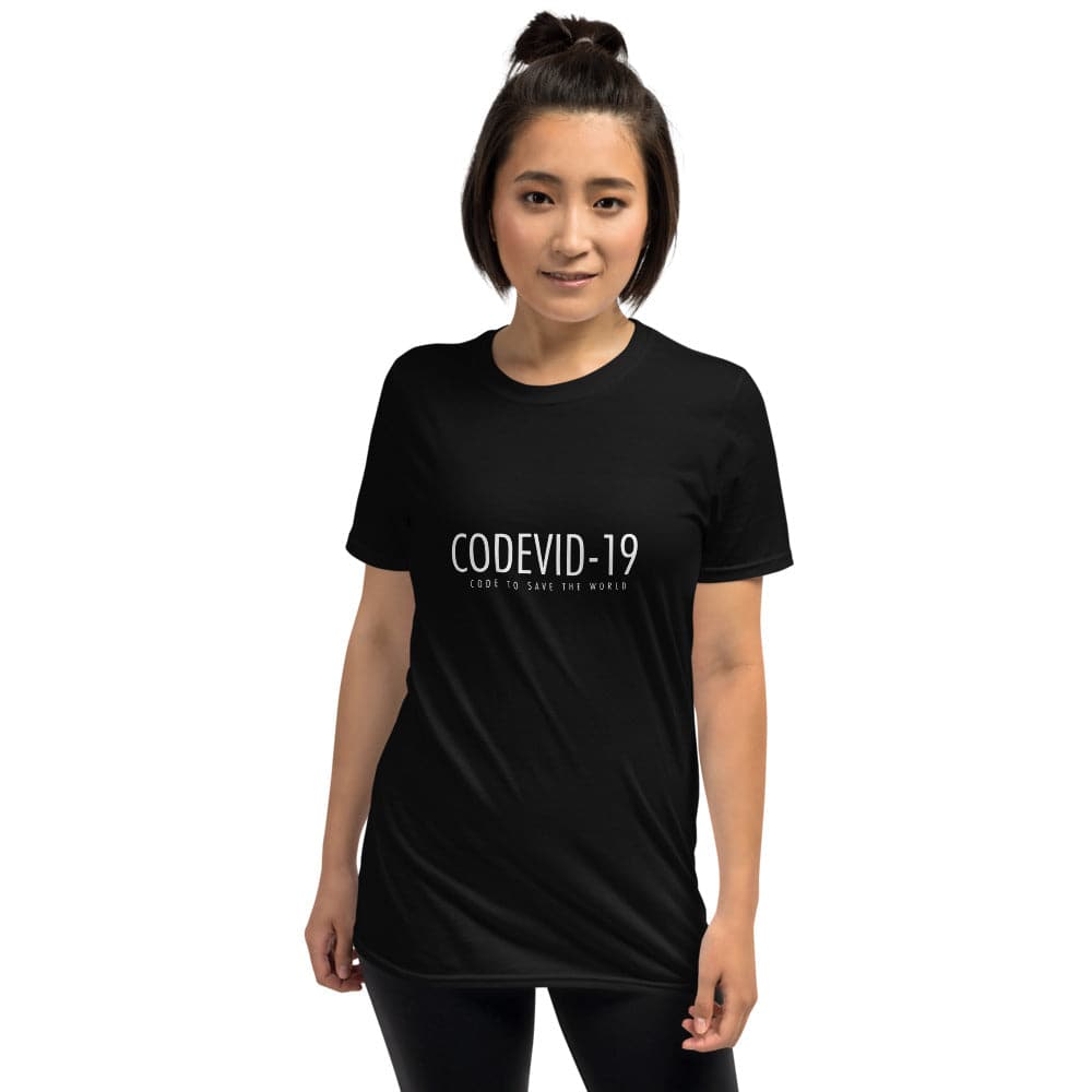 CODEVID-19 Black Short-Sleeve Unisex T-Shirt